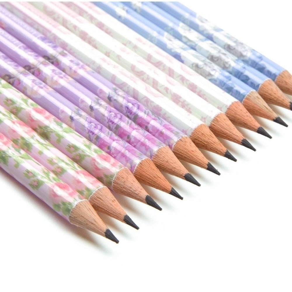 Love Shack Fancy Yoobi No 2 Pencil 12pk Pastel Floral Coquette School Target NEW - Picture 2 of 4